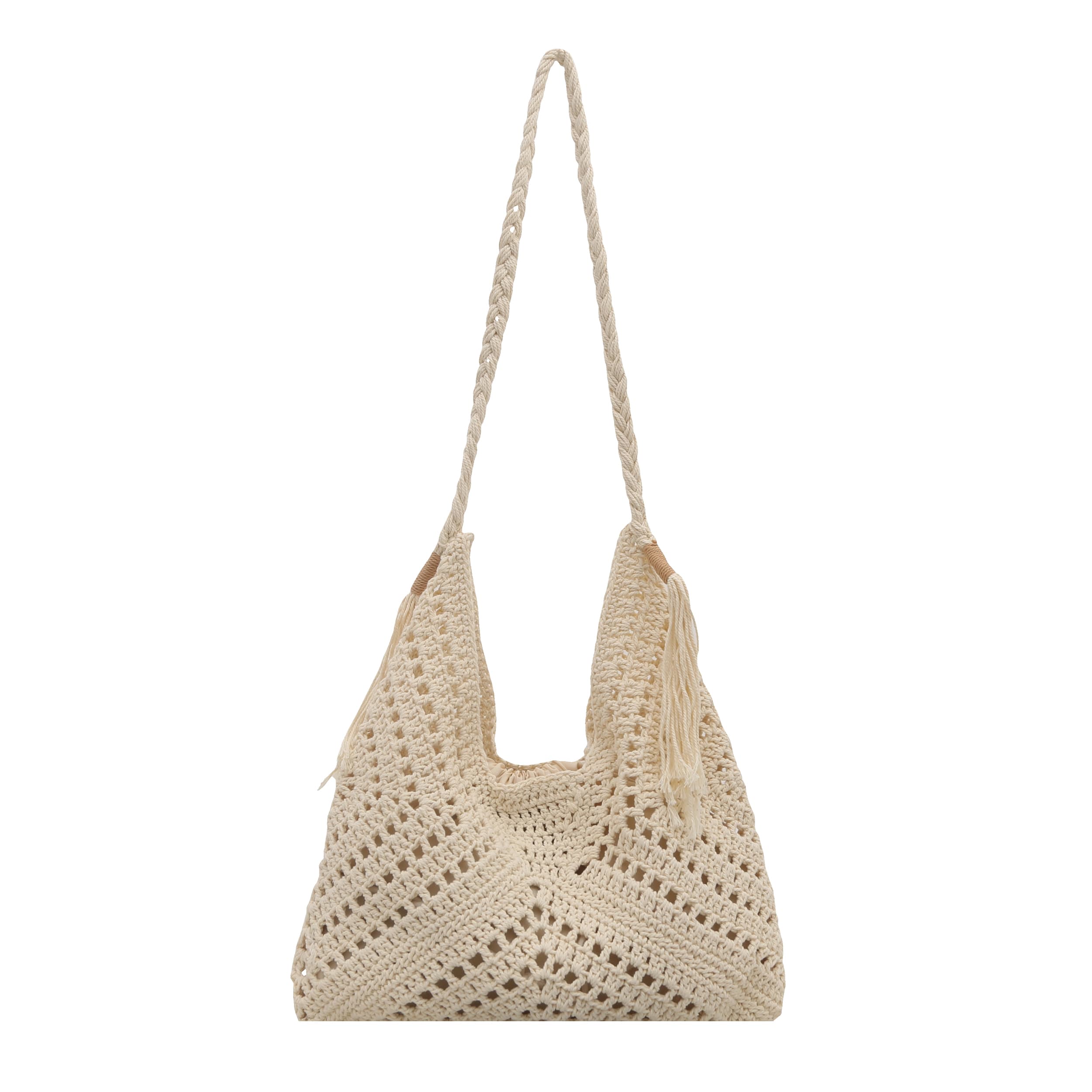 Tassel Crochet Crossbody Bag