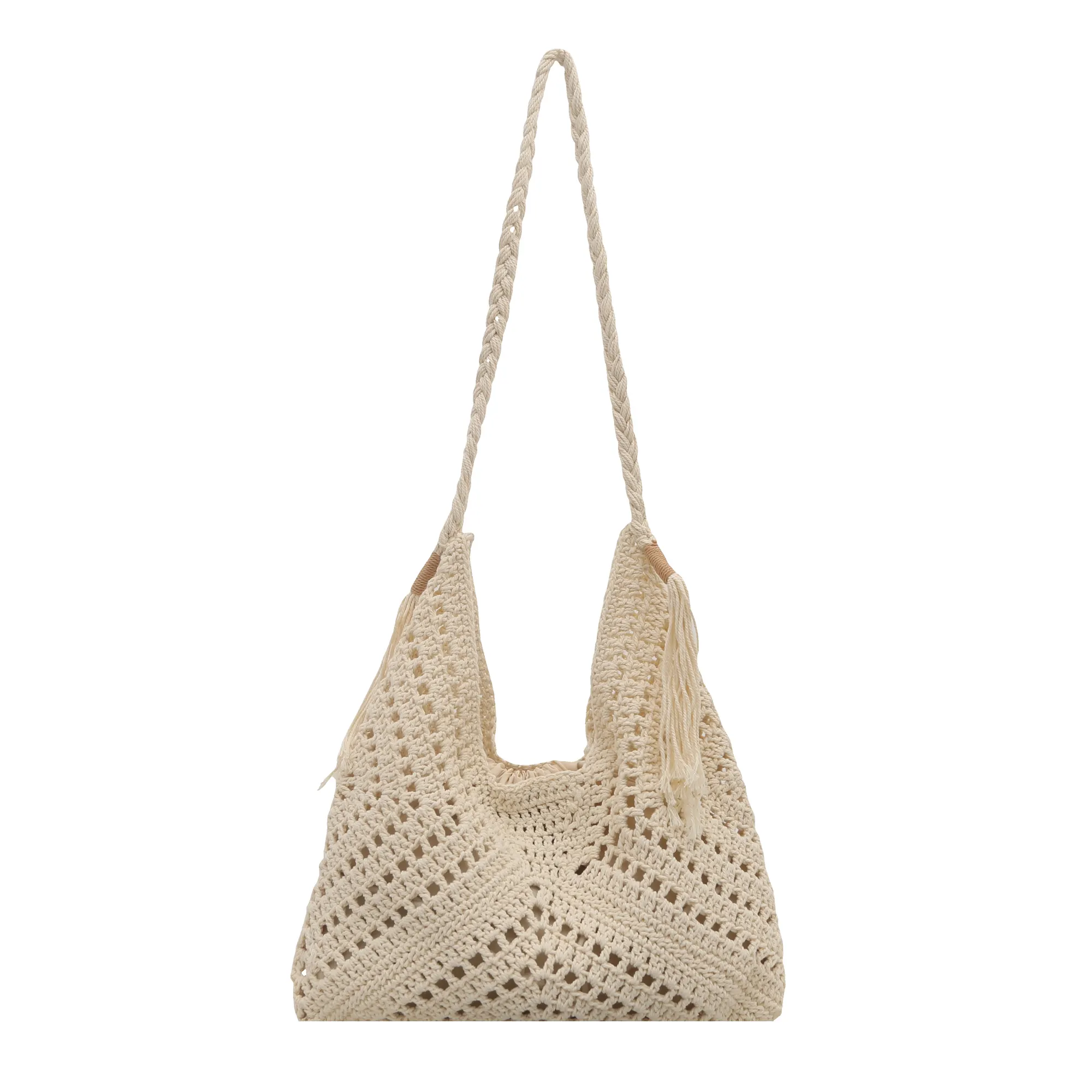 Tassel Crochet Crossbody Bag