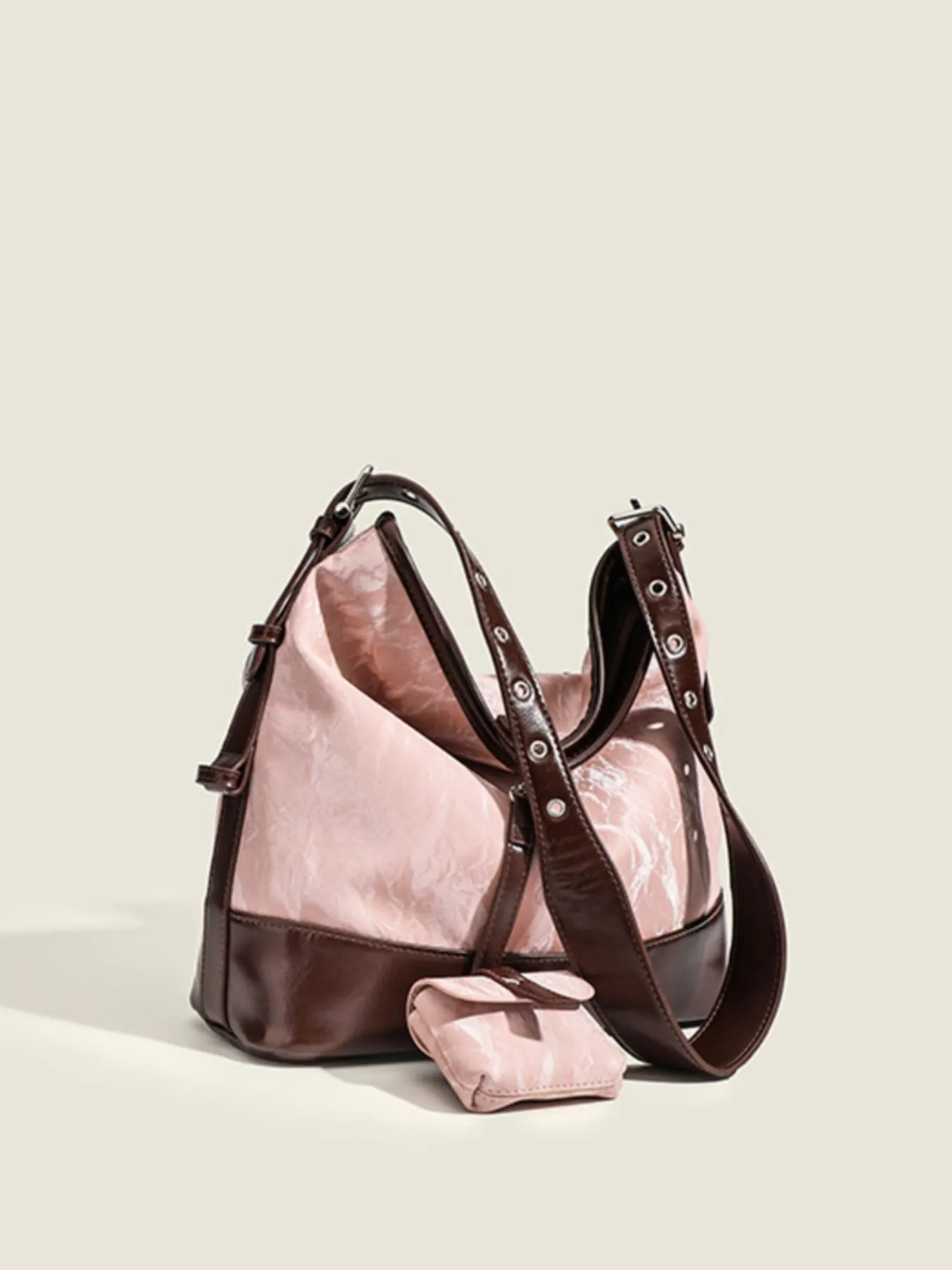 Adjustable Strap Shoulder Bag with Pouch